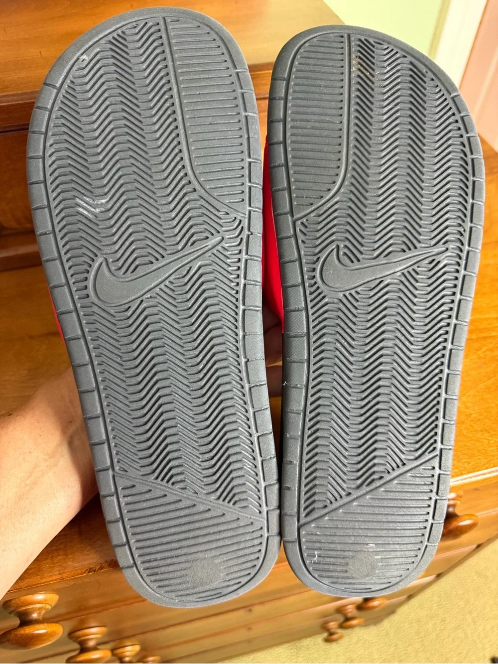 Nike Benassi JDI slide, sandal men, 12 black red athletic comfort